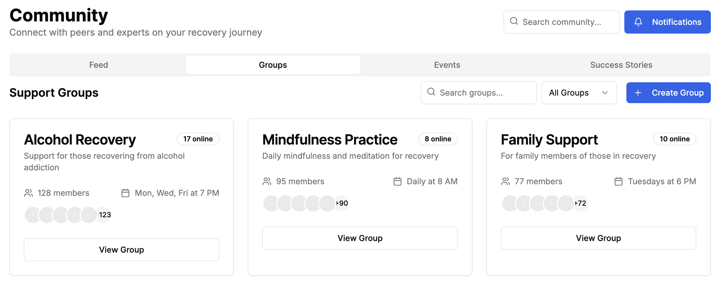 Community Support Screenshot