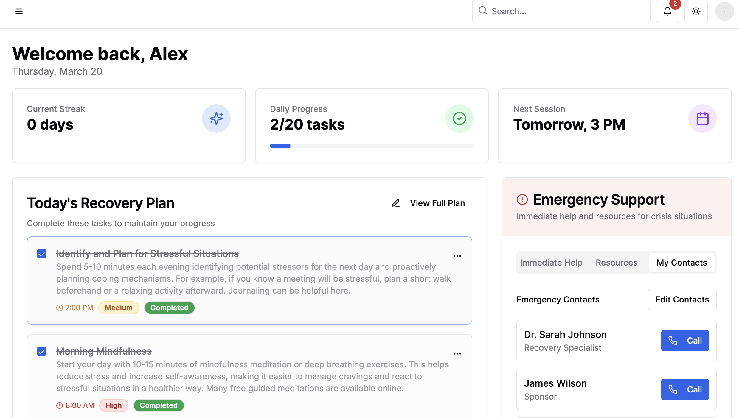 Dashboard Screenshot