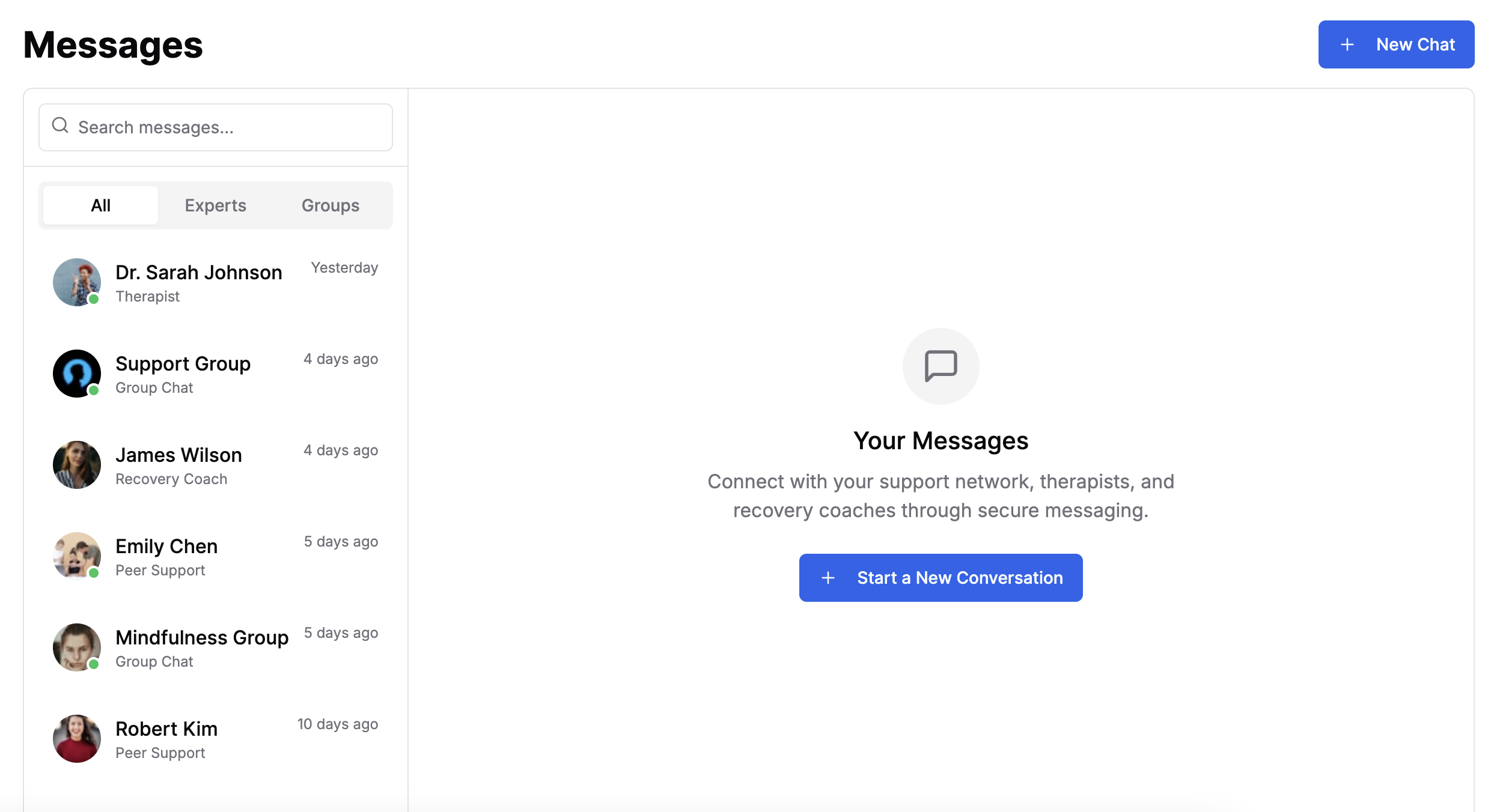 Messaging Screenshot